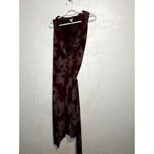 Merona floral sleeveless wrap dress womens XS preppy cottagecore old money